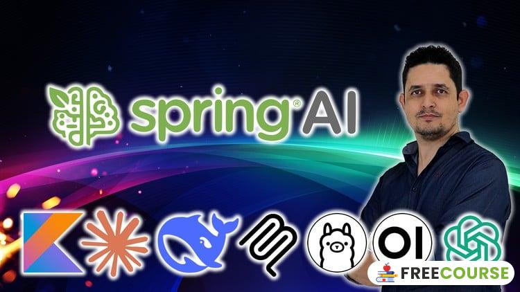 Banner Image Spring AI c Kotlin Spring Boot ChatGPT MCP Claude e DeepSeek - FreeCourse.pro